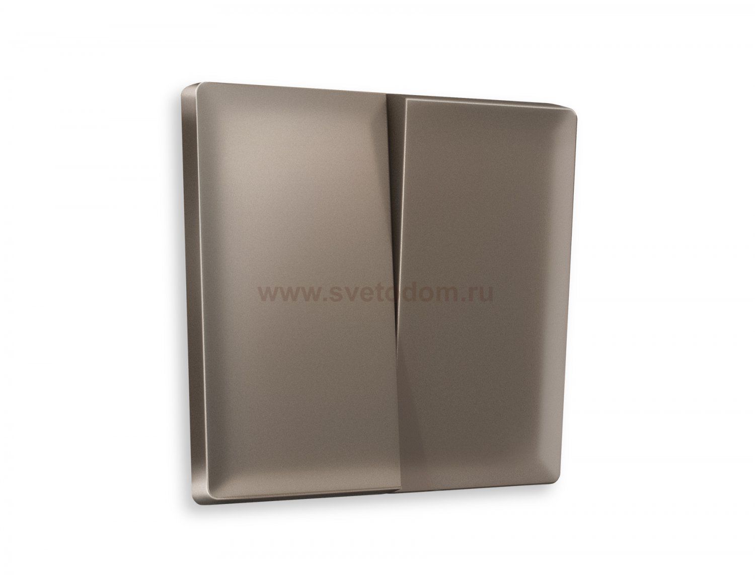 Лицевая панель ALFA (Темная бронза матовый) для 2-клавишных выключателей QUANT AP6330 Ambrella Volt