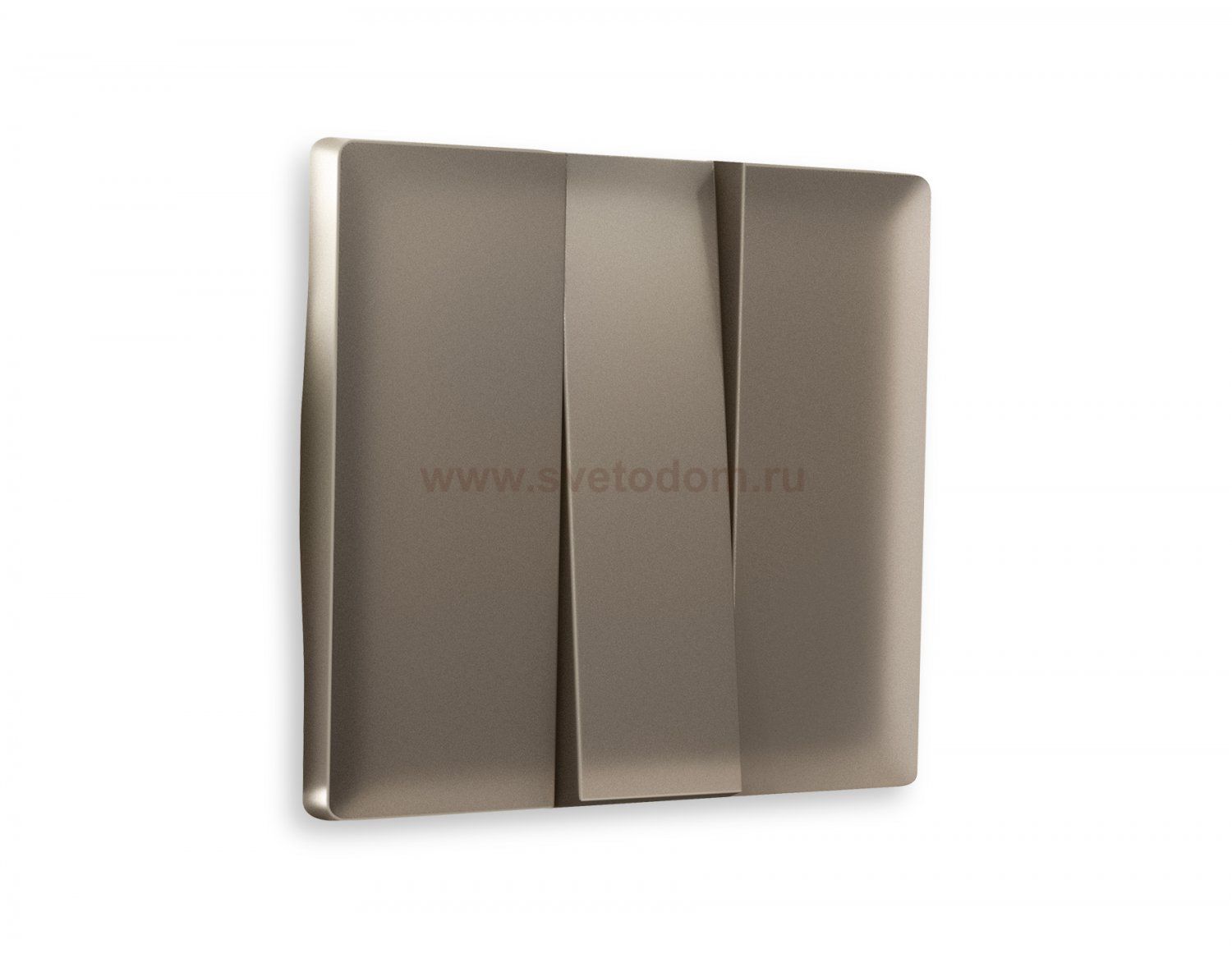 Лицевая панель ALFA (Темная бронза матовый) для 3-клавишных выключателей QUANT AP6350 Ambrella Volt