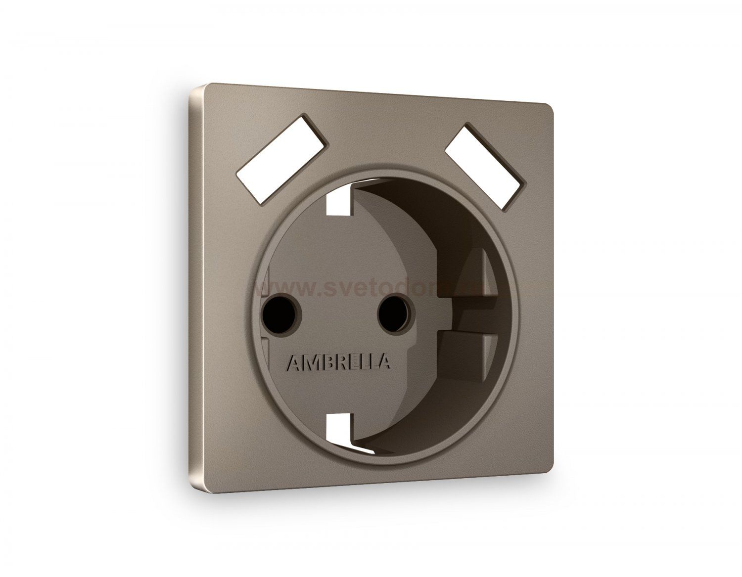 Лицевая панель ALFA (Темная бронза матовый) для электрической розетки с заземлением со шторками 2USB A+A QUANT AP6390 Ambrella Volt