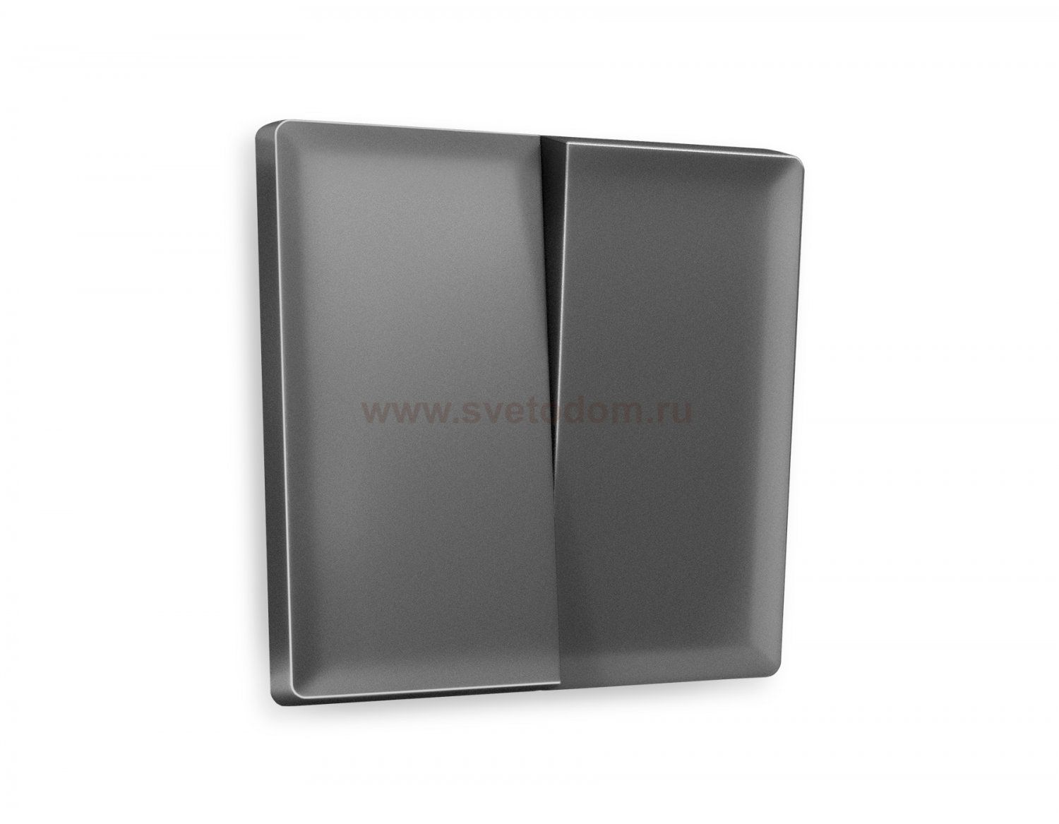 Лицевая панель ALFA (Антрацит серый) для 2-клавишных выключателей QUANT AP6530 Ambrella Volt