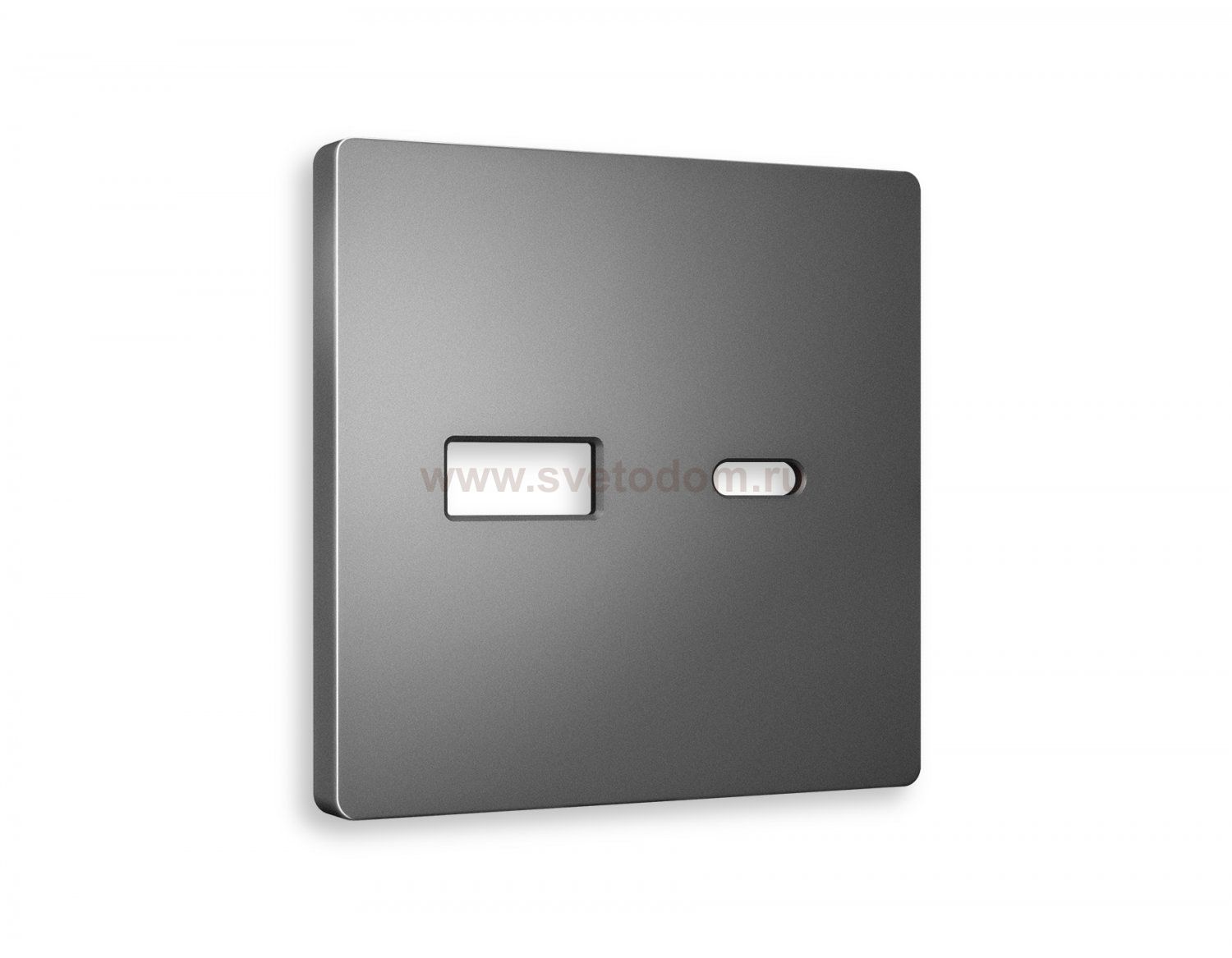 Лицевая панель ALFA (Антрацит серый) для розетки 2USB тип A+C QUANT AP6610 Ambrella Volt