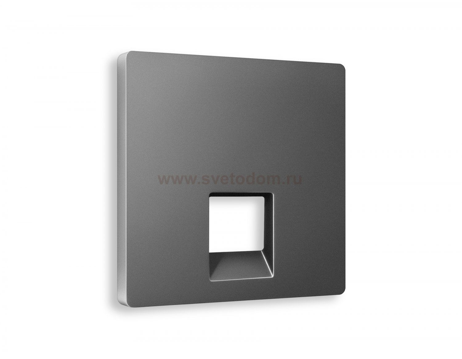 Лицевая панель ALFA (Антрацит серый) для компьютерной/телефонной розетки RJ-45/RJ-11 QUANT AP6620 Ambrella Volt