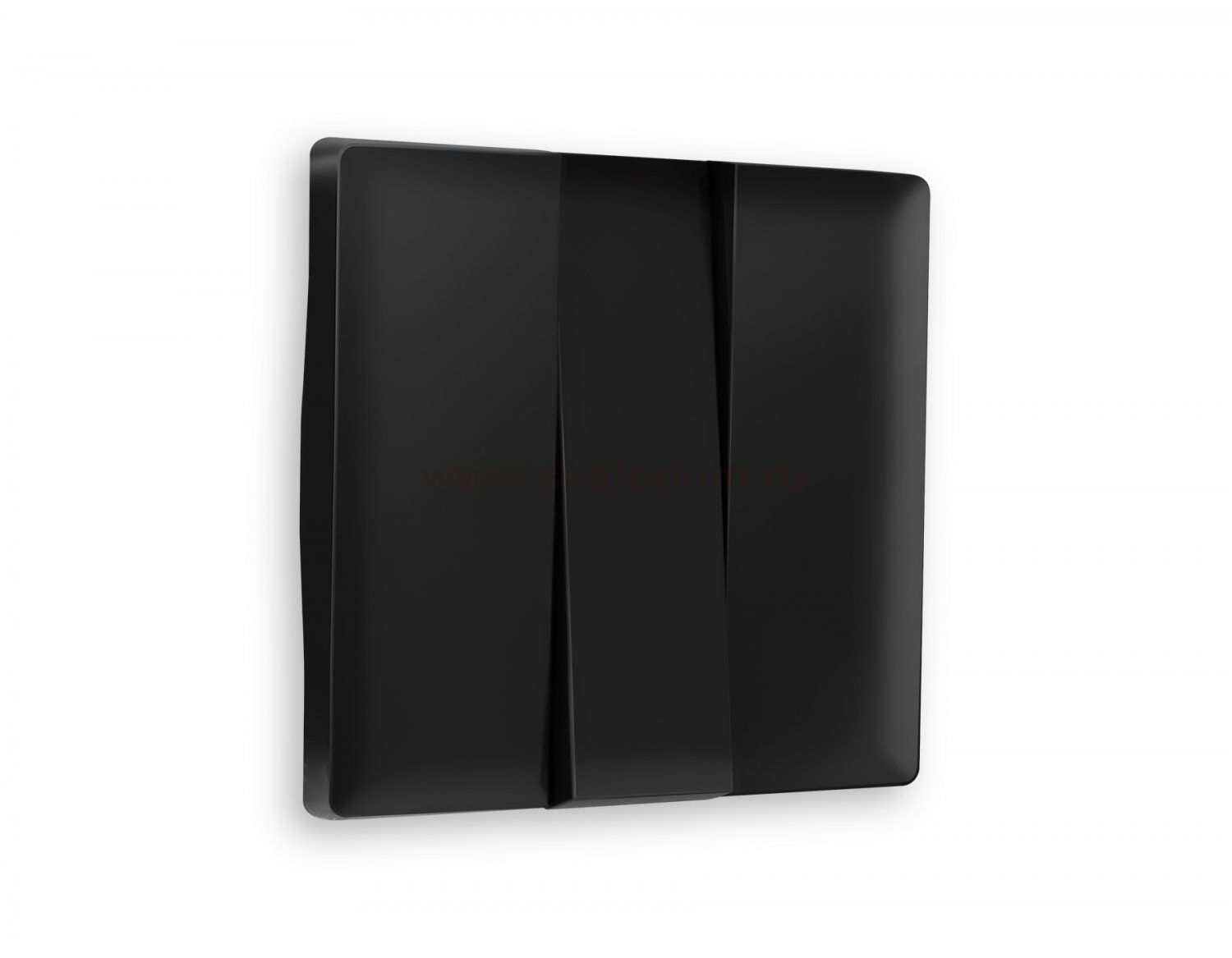 Лицевая панель ALFA (Черный матовый) для 3-клавишных выключателей QUANT AP8050 Ambrella Volt