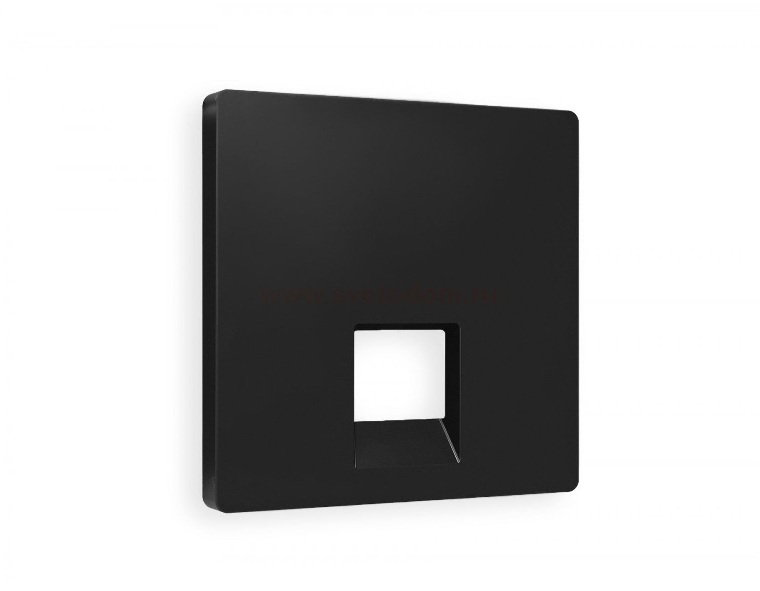 Лицевая панель ALFA (Черный матовый) для компьютерной/телефонной розетки RJ-45/RJ-11 QUANT AP8120 Ambrella Volt