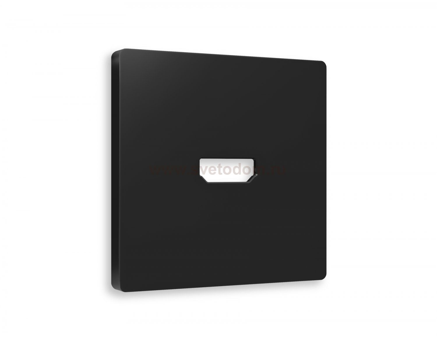 Лицевая панель ALFA (Черный матовый) для HDMI розетки QUANT AP8140 Ambrella Volt