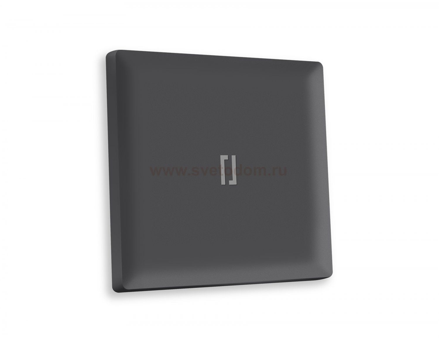 Лицевая панель ALFA (Графит Мягкое касание) для 1-клавишных выключателей с подсветкой QUANT AP9020 Ambrella Volt