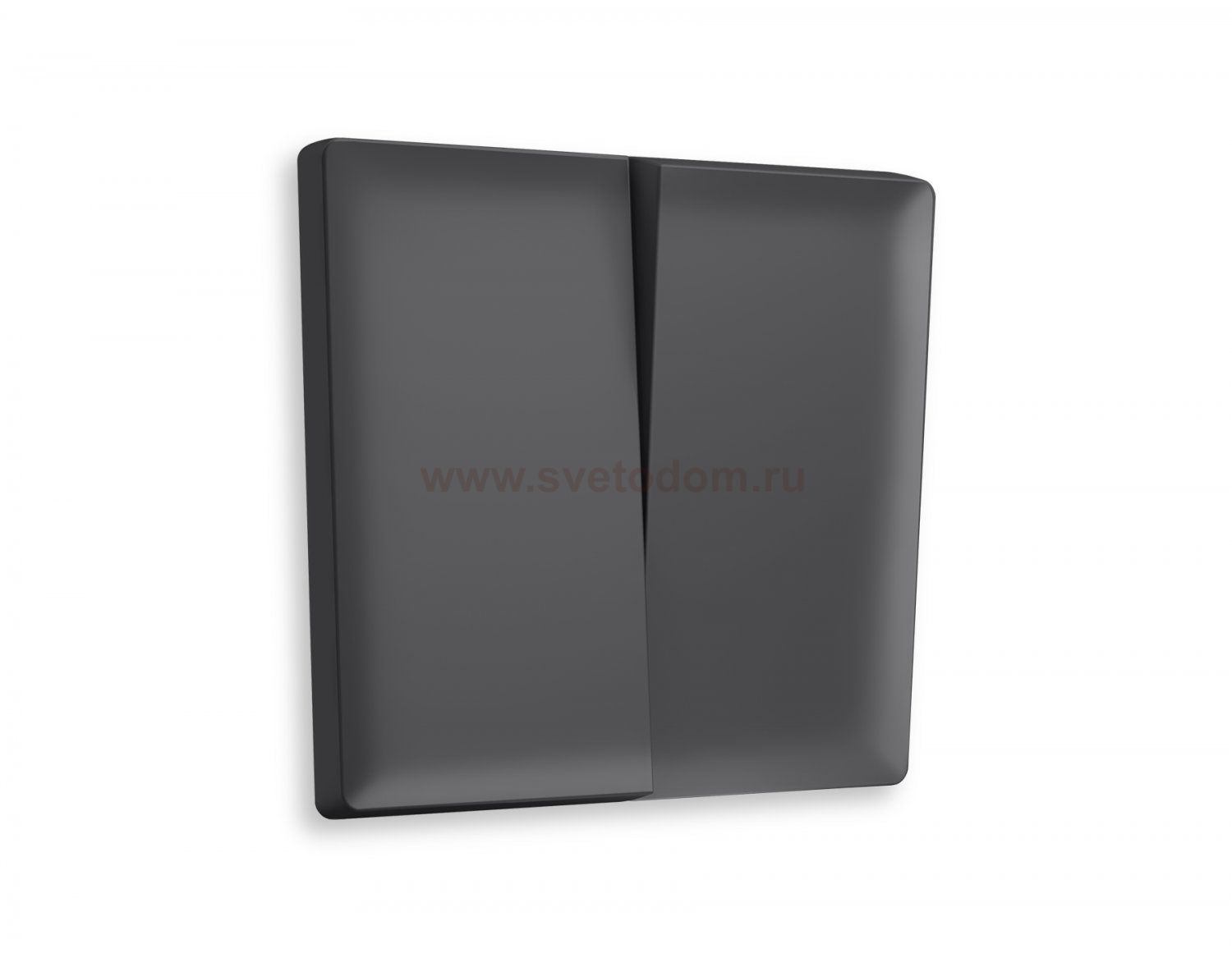 Лицевая панель ALFA (Графит Мягкое касание) для 2-клавишных выключателей QUANT AP9030 Ambrella Volt