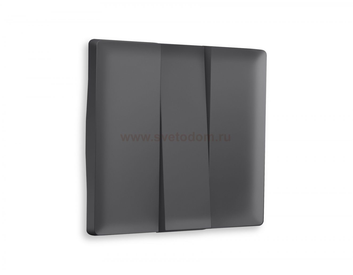 Лицевая панель ALFA (Графит Мягкое касание) для 3-клавишных выключателей QUANT AP9050 Ambrella Volt