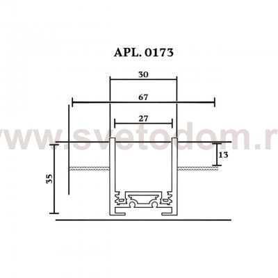 Шинопровод трековый Aployt APL.0173.10.100 Magnetic track 48