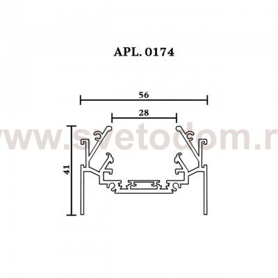 Шинопровод трековый Aployt APL.0174.10.200 Magnetic track 48