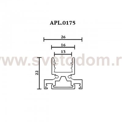 Шинопровод трековый Aployt APL.0175.00.200 Magnetic track 48