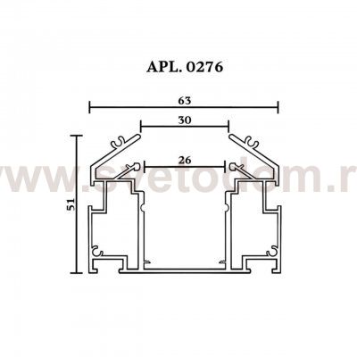Шинопровод трековый Aployt APL.0276.00.200 Magnetic track 220