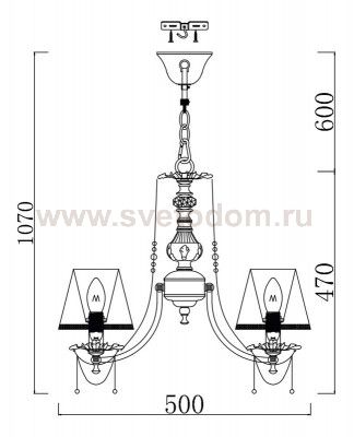 Люстра Maytoni ARM305-05-W Elegant Lolita