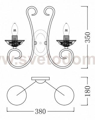Светильник настенный бра Maytoni ARM333-02-W Luther