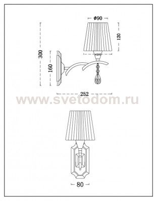 Светильник бра Maytoni RC901-WL-01-R Modern Arte
