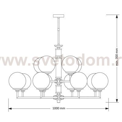 Люстра KUTEK MOOD ARTU GLASS ART-ZW-12 (N) G
