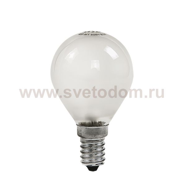 Лампа накаливания ШАР P45 40Вт 220В Е14 МТ 380Лм ASD