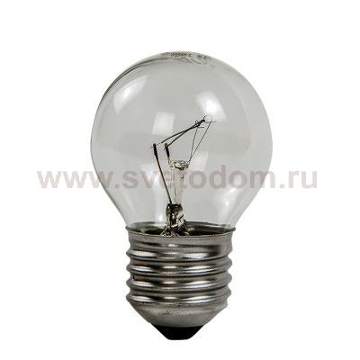 Лампа накаливания ШАР P45 60Вт 220В Е27 ПР 630Лм ASD