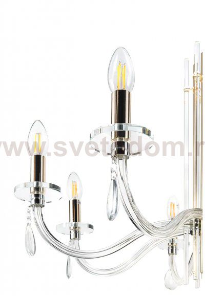 Люстра Crystal Lux AURELIO SP8 GOLD+CHROME/TRANSPARENT (0210/308)