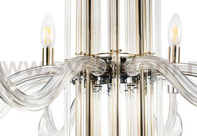 Люстра Crystal Lux AURELIO SP8 GOLD+CHROME/TRANSPARENT (0210/308)