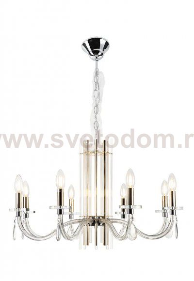 Люстра Crystal Lux AURELIO SP8 GOLD+CHROME/TRANSPARENT (0210/308)