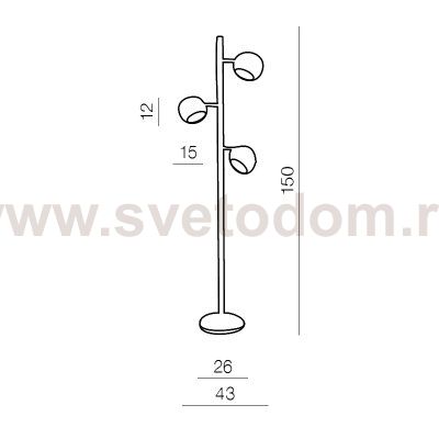 Торшер Azzardo Trinton AZ0024