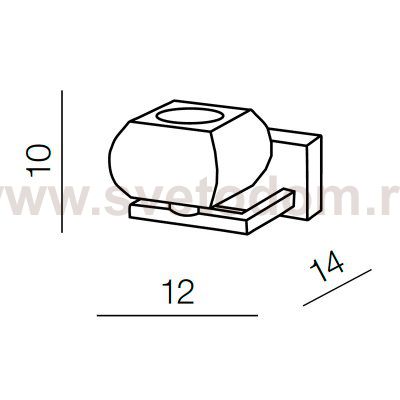 Настенный светильник Azzardo Rubic 1 wall AZ0488