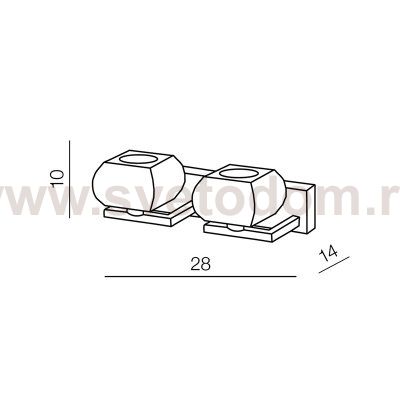 Настенный светильник Azzardo Rubic 2 wall AZ0491