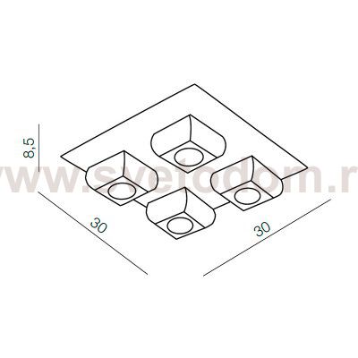 Потолочный светильник Azzardo Rubic 4 top AZ0492