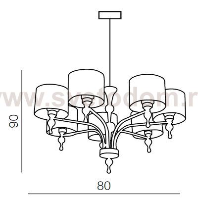 Подвесная люстра Azzardo Impress 7 AZ0500