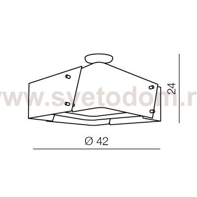 Потолочная люстра Azzardo Square 42 AZ0587