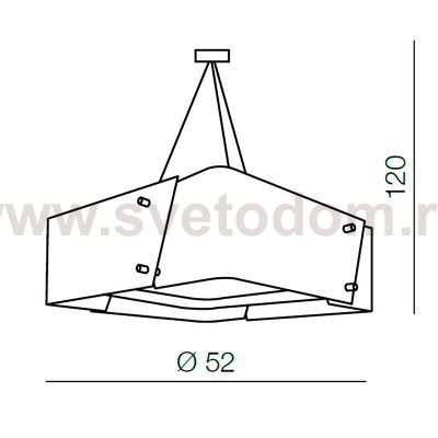 Подвесная люстра Azzardo Square 52 AZ0588