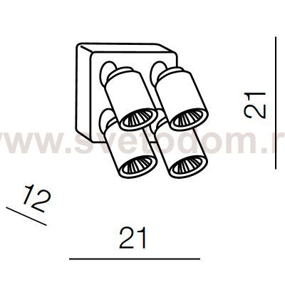 Спот Azzardo Tomi 4 KW AZ0682