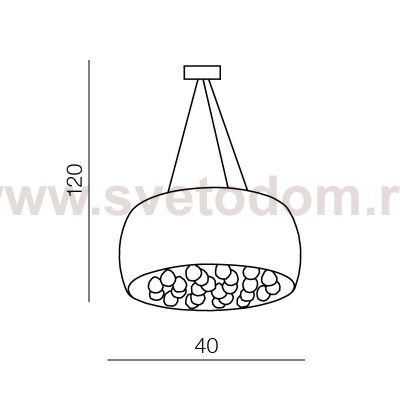 Подвесная люстра Azzardo Quince 40 AZ0701