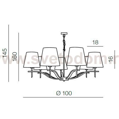 Подвесная люстра Azzardo Princessa 7 AZ0725