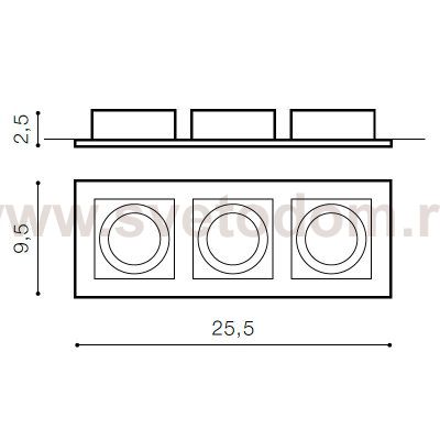 Встраиваемый светильник Azzardo Paco 3 AZ0802