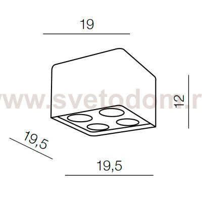 Накладной светильник  Azzardo Nino 4 AZ0851
