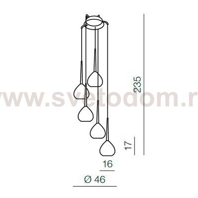 Подвесной светильник Azzardo Aga 5 AZ1071