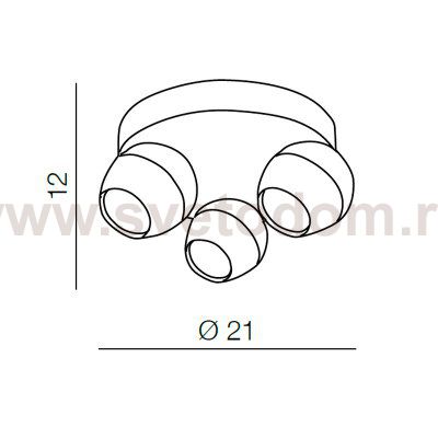 Спот Azzardo Pera 3 round AZ1254