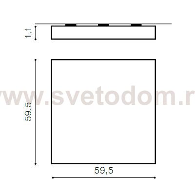 Светильник накладной Azzardo Panel 60 3000K AZ1272