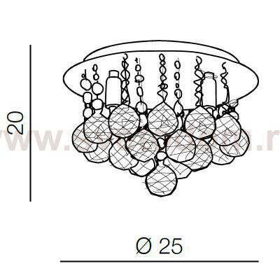 Потолочная люстра Azzardo Bolla 25 AZ1285