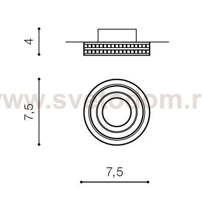 Встраиваемый светильник Azzardo Eva Round AZ1459