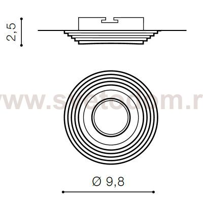 Встраиваемый светильник Azzardo Luciano Square AZ1472