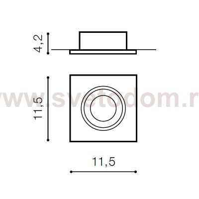 Встраиваемый светильник Azzardo Hugo 1 downlight AZ1735 (Без рефлектора)