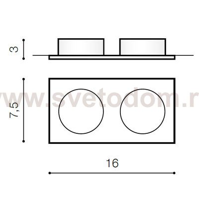 Встраиваемый светильник Azzardo Ivo 2 Square AZ1789