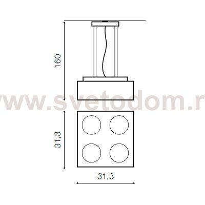 Подвесной светильник Azzardo Paulo 4 pendant 12V AZ1800