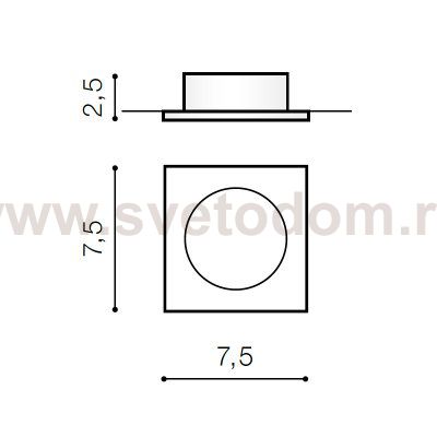 Встраиваемый светильник Azzardo Ivo Square AZ1825