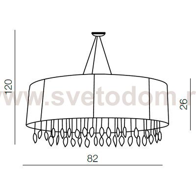 Подвесная люстра Azzardo Sidney oval AZ1839