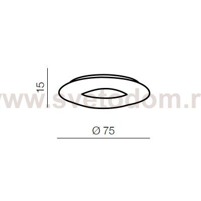 Потолочный светильник Azzardo Donut Top 75 AZ2063