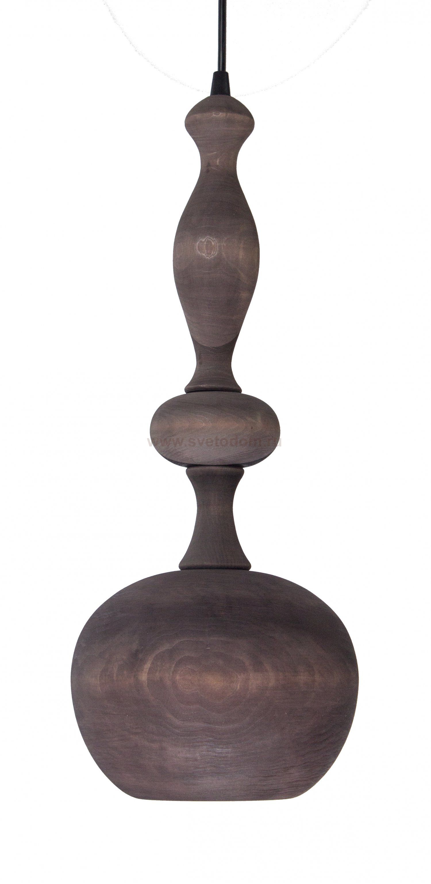 Подвесной светильник Aladdin S1 73, массив дерева /орех, D20см/Н50см, 1 х Е14